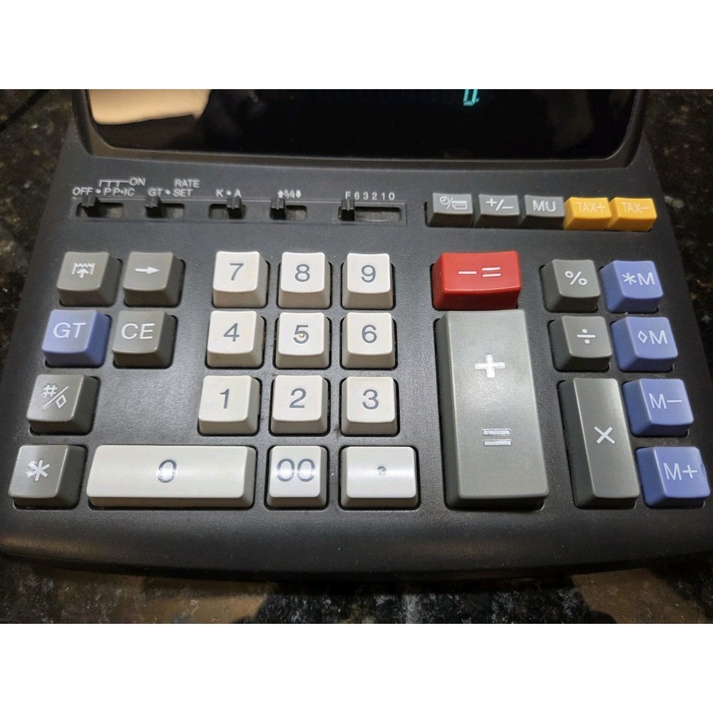 Sharp EL-2196BL Printing Calculator Desktop Adding Machine 12 Digit 2 Color - Picture 3 of 11